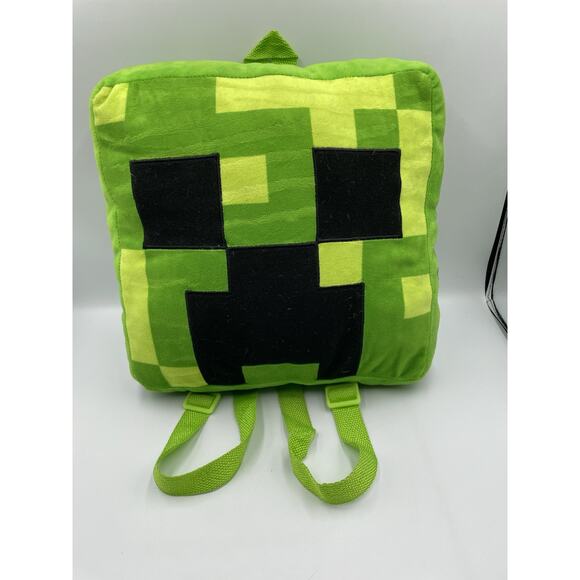 Minecraft Pillow Backpack Plush Stuff Animal Creeper Green Boys Girls Mojang - Picture 2 of 7